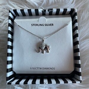 Macy's Sterling Silver Elephant Necklace